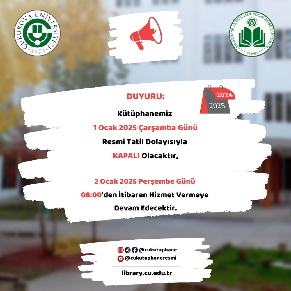 1 Ocak 2025 Resmi Tatil Duyurusu